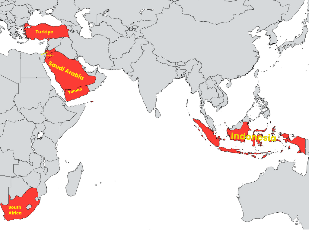 Peta dunia gsm